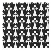 Ermine Pattern, Middeleeuws Patroon, Wit op Zwart Kubus (Rechts)