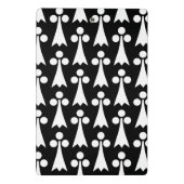 Ermine Pattern, Middeleeuws Patroon, Wit op Zwart Mini Klembord (Achterkant)