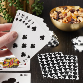 Ermine Pattern, Middeleeuws Patroon, Wit op Zwart Pokerkaarten