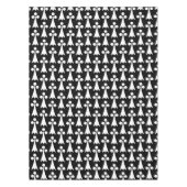 Ermine Pattern, Middeleeuws Patroon, Wit op Zwart Tafelkleed (Voorkant)