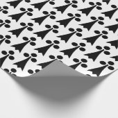 Ermine Pattern, Middeleeuws Patroon, Zwart op Wit Cadeaupapier (Hoek)