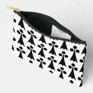 Ermine Pattern, Middeleeuws Patroon, Zwart op Wit Etui