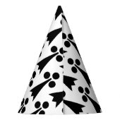 Ermine Pattern, Middeleeuws Patroon, Zwart op Wit Feesthoedjes (Achterkant)