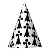 Ermine Pattern, Middeleeuws Patroon, Zwart op Wit Feesthoedjes (Voorkant)