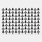 Ermine Pattern, Middeleeuws Patroon, Zwart op Wit Inpakpapier Vel (Voorkant)