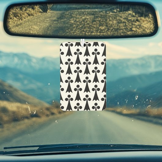 Ermine Pattern, Middeleeuws Patroon, Zwart op Wit Luchtverfrisser