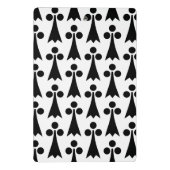 Ermine Pattern, Middeleeuws Patroon, Zwart op Wit Mini Klembord (Achterkant)