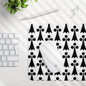 Ermine Pattern, Middeleeuws Patroon, Zwart op Wit Muismat