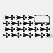 Ermine Pattern, Middeleeuws Patroon, Zwart op Wit Samsung Galaxy Hoesje (Achterkant horizontaal)