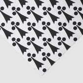 Ermine Pattern, Middeleeuws Patroon, Zwart op Wit Tissuepapier (Detail)