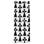 Ermine Pattern, Middeleeuws Patroon, Zwart op Wit Wijn Cadeautas (Voorkant)