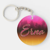 Erna Vorname Name golden pink Schlüsselanhänger Sleutelhanger (Voorkant)