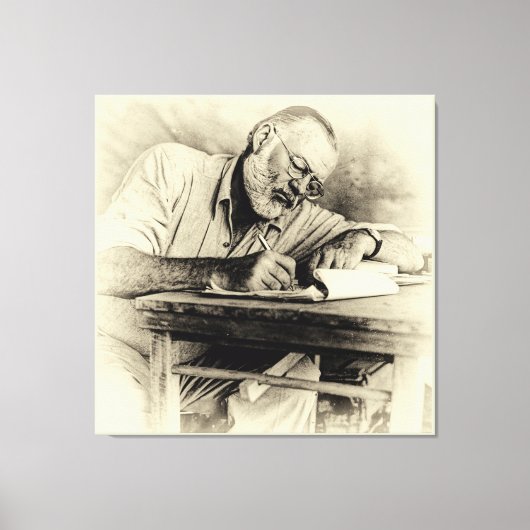Ernest Hemingway naar Kenia Canvas Afdruk (Voorkant)