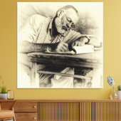 Ernest Hemingway naar Kenia Canvas Afdruk (Insitu (Woonkamer))
