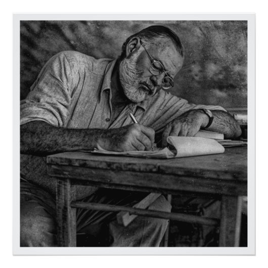Ernest Hemingway naar Kenia Foto Afdruk (Voorkant)