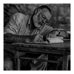 Ernest Hemingway naar Kenia Perfect Poster