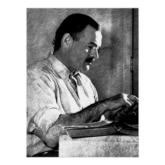 Ernest Hemingway naar Kenia Perfect Poster (Voorkant)