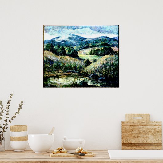 Ernest Lawson - naderend Storm2 (Gewijzigd) Poster (Keuken)