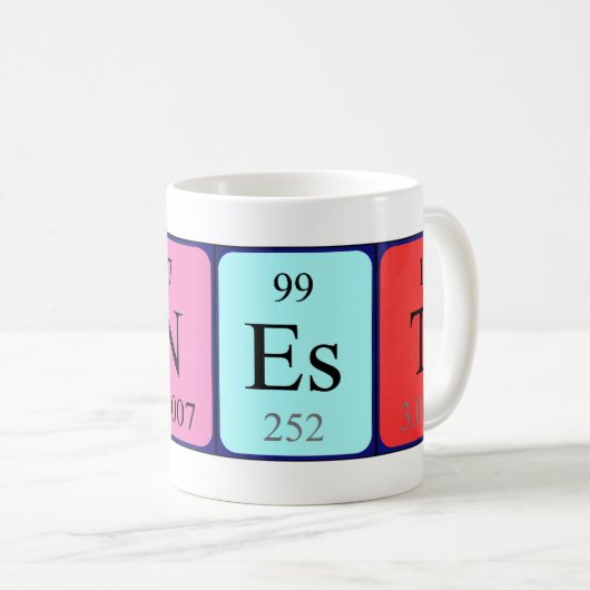 Ernest periodieke table name mok (Voorkant rechts)