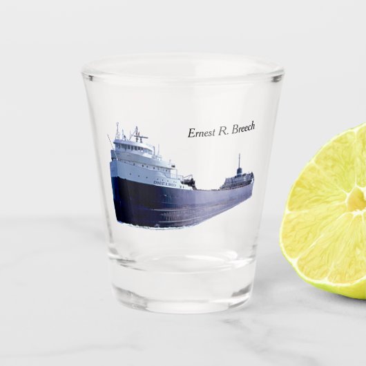 Ernest R. Breech shot glass Glas (Voorkant)