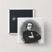 Ernest Renan na foto van Pierre Vierkante Button 5,1 Cm (Voorkant /achterkant)