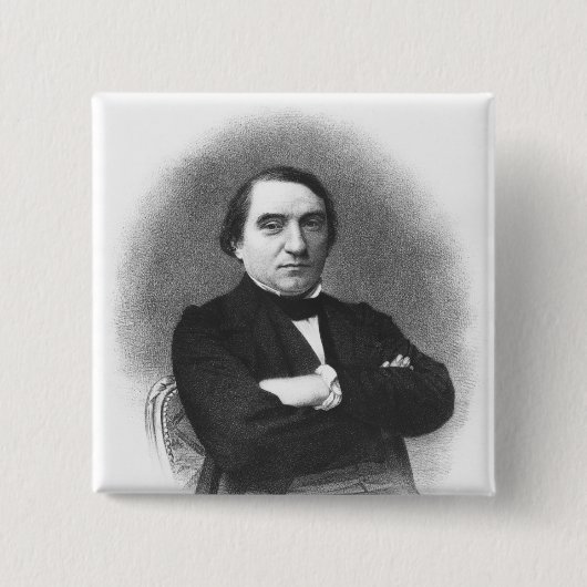 Ernest Renan na foto van Pierre Vierkante Button 5,1 Cm (Voorkant)