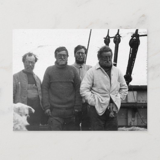 Ernest Shackleton en Crew Nimrod Antarctic Briefkaart (Voorkant)