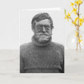 Ernest Shackleton in Antarctische Kaart met Citaat (Gele Bloem)