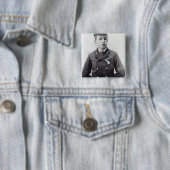 Ernest Shackleton Vierkante Button 5,1 Cm (In situ)