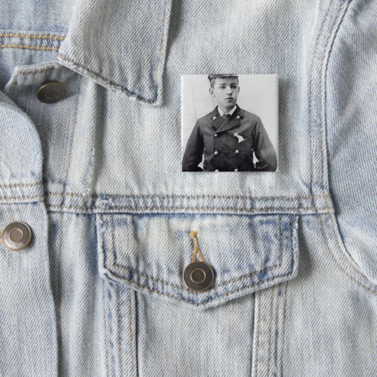 Ernest Shackleton Vierkante Button 5,1 Cm (In situ)