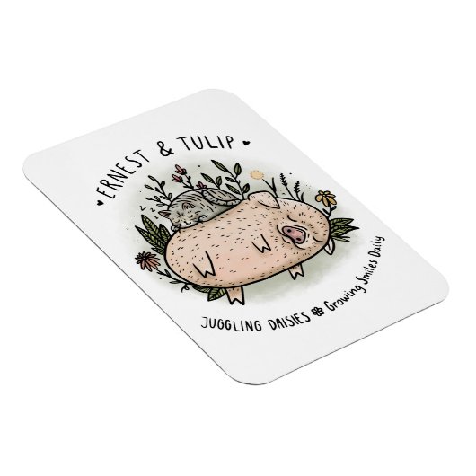 Ernest & Tulip Maganet - Juggling Daisies Magneet (Rechterzijde)