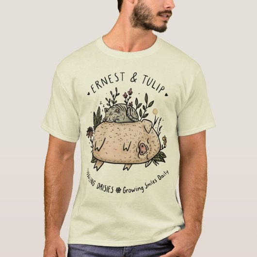Ernest & Tulip Mannen Snuggle T-Shirt (Voorkant)