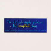 Ernest, w/quote, gelukskaarten mini visitekaartjes (Achterkant)