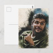 Ernesto CHE Guevara Abstracte Waterverf Portret P Briefkaart (Voorkant / Achterkant)