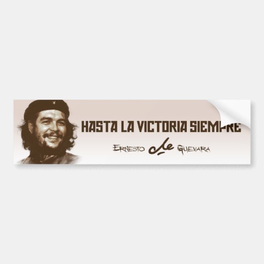 Ernesto Che Guevara glimlach Bumpersticker (Voorkant)