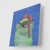 Ernesto de Geheime Santa Owl Vierkante Klok (Hoek)