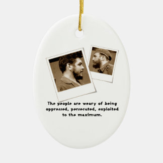 Ernesto Guevara en Fidel Keramisch Ornament