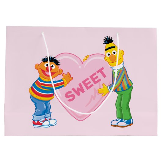 Ernie & Bert Big Valentijns Heart Groot Cadeauzakje (Achterkant)