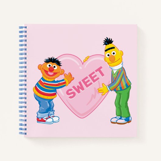 Ernie & Bert Big Valentijns Heart Notitieboek (Voorkant)