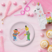 Ernie & Bert Big Valentijns Heart Papieren Bordje (Feest)