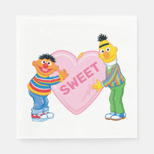 Ernie & Bert Big Valentijns Heart Servet