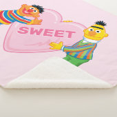 Ernie & Bert Big Valentijns Heart Sherpa Deken (3/4)