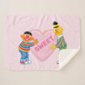 Ernie & Bert Big Valentijns Heart Sherpa Deken (Voorkant (horizontaal))