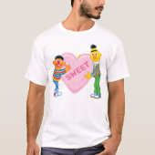 Ernie & Bert Big Valentijns Heart T-shirt (Voorkant)