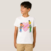 Ernie & Bert Big Valentijns Heart T-shirt (Voorkant volledig)