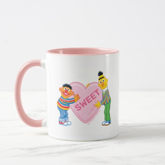 Ernie & Bert Groot Hart Voor Valentijn Mok (Links)