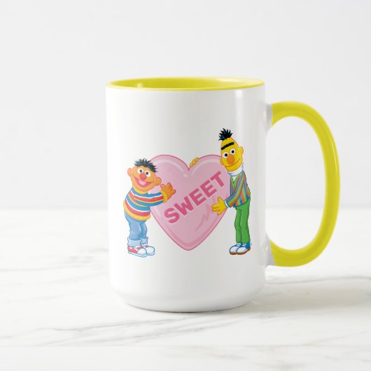 Ernie & Bert Groot Hart Voor Valentijnsdag Mok (Rechts)