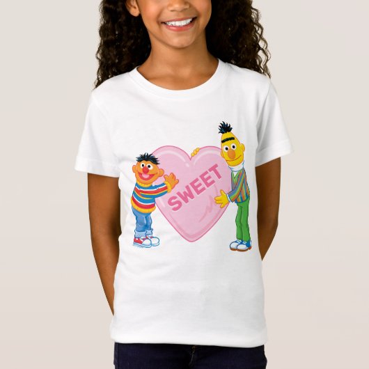 Ernie & Bert Groot Hartje T-shirt (Voorkant)