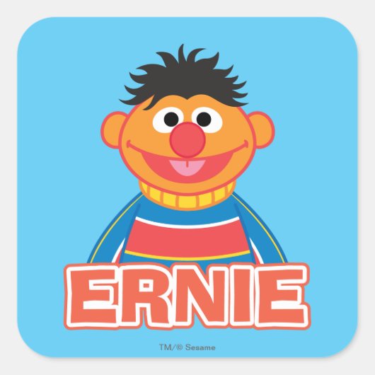 Ernie Classic Style Vierkante Sticker (Voorkant)