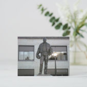 Ernie Davis Memorial standbeeld in Elmira, NY Briefkaart (Staand voorkant)